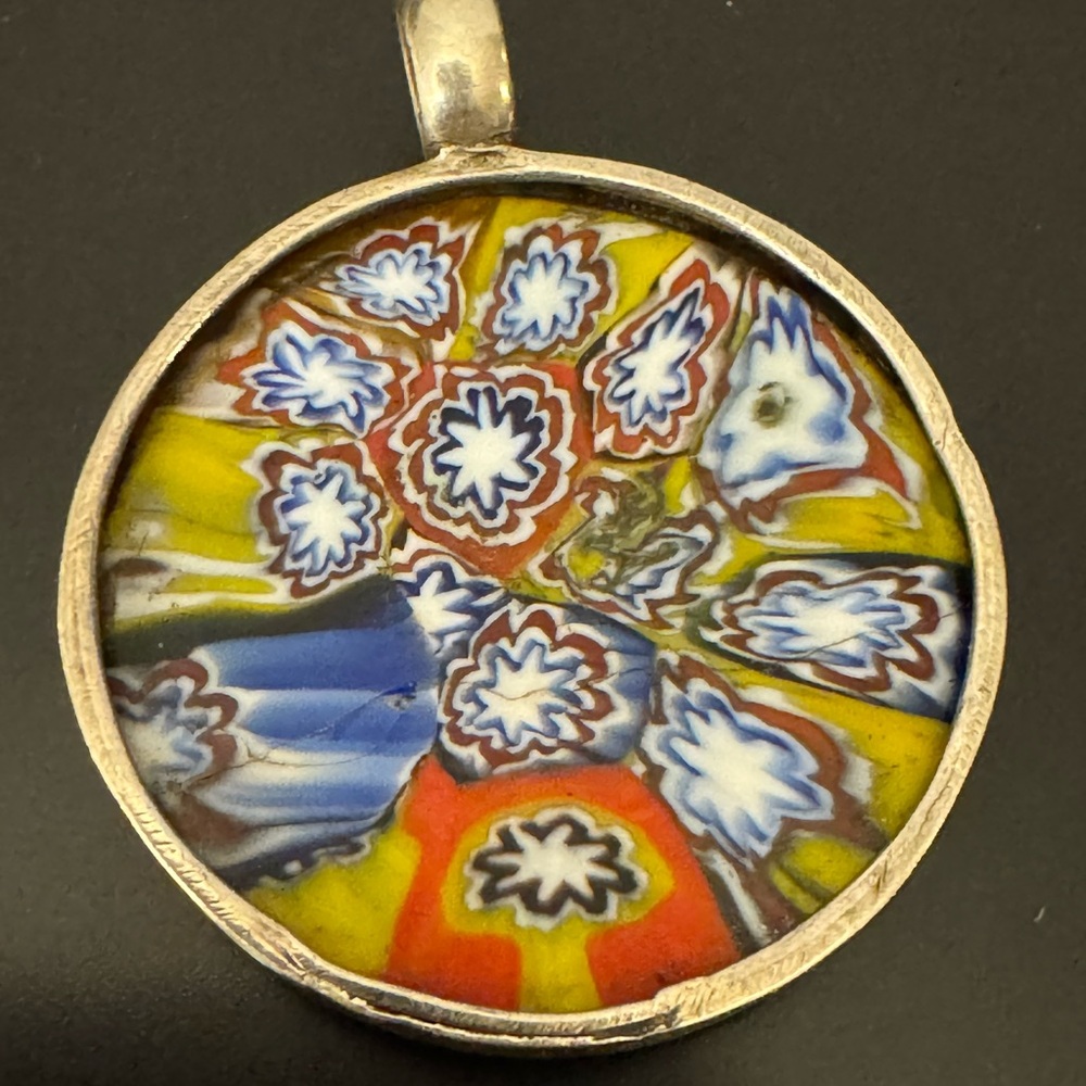 Murano Millefiori Glass Pendant - Picture 2 of 4